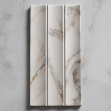 Teemo Matt Calacatta Gold Flute Marble Look  Porcelain Tile